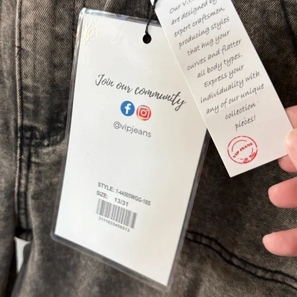 VIP Jeans|Women’s Dark Gray Olive Cargo Pants,deep pockets•••Size 13/31–NWT - Picture 9 of 14